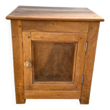 Vintage: small antique walnut jam pot with wheels