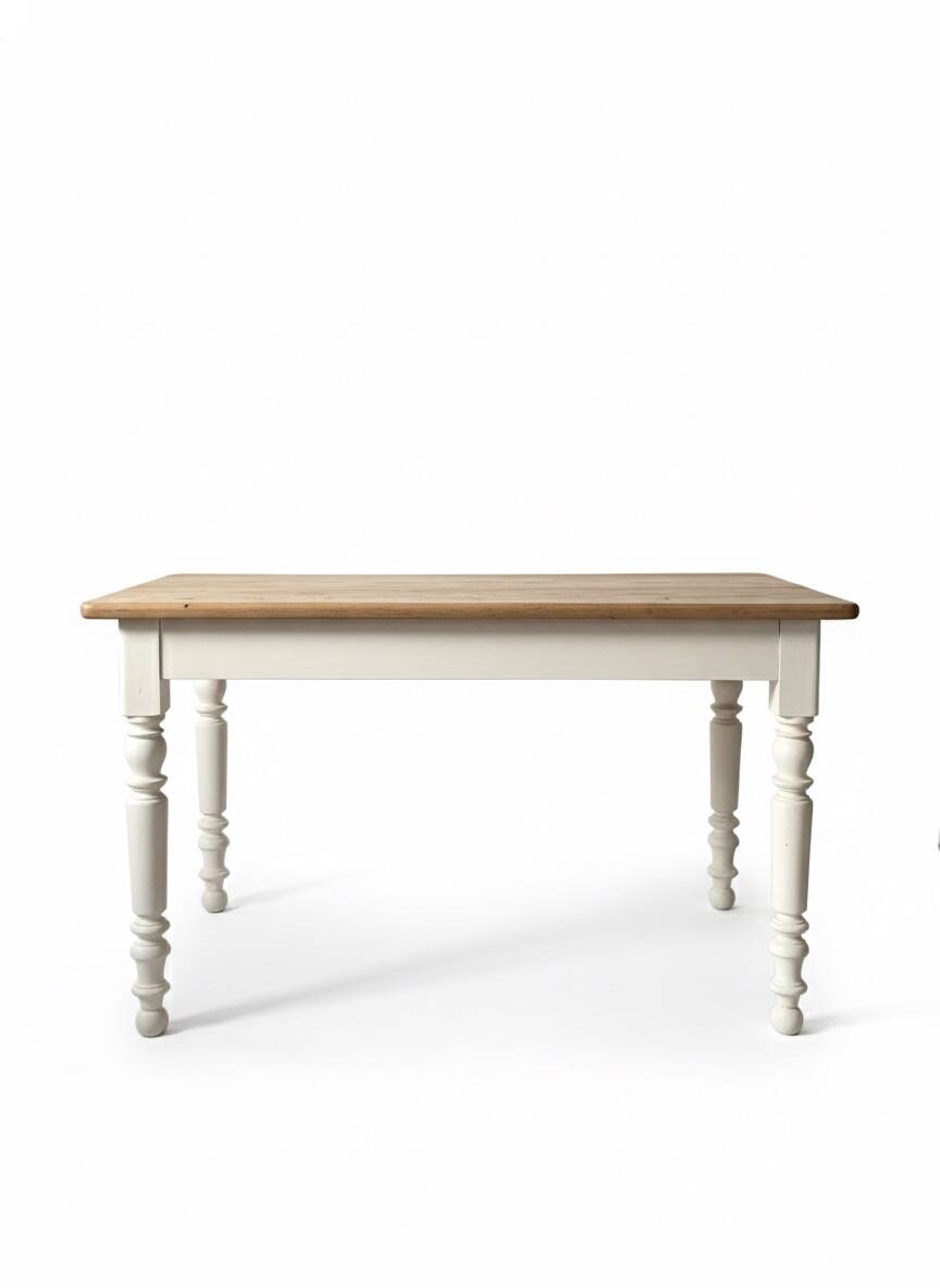 Antique walnut table for 4 people.