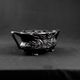 Antique black cast iron planter from the Art Nouveau period, late 19th century