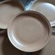 9 flat plates in Sarreguemines stoneware