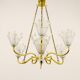 Emil Stejnar brass chandelier from the mid-century, Rupert Nikoll Vienna, Austria, 1950s.