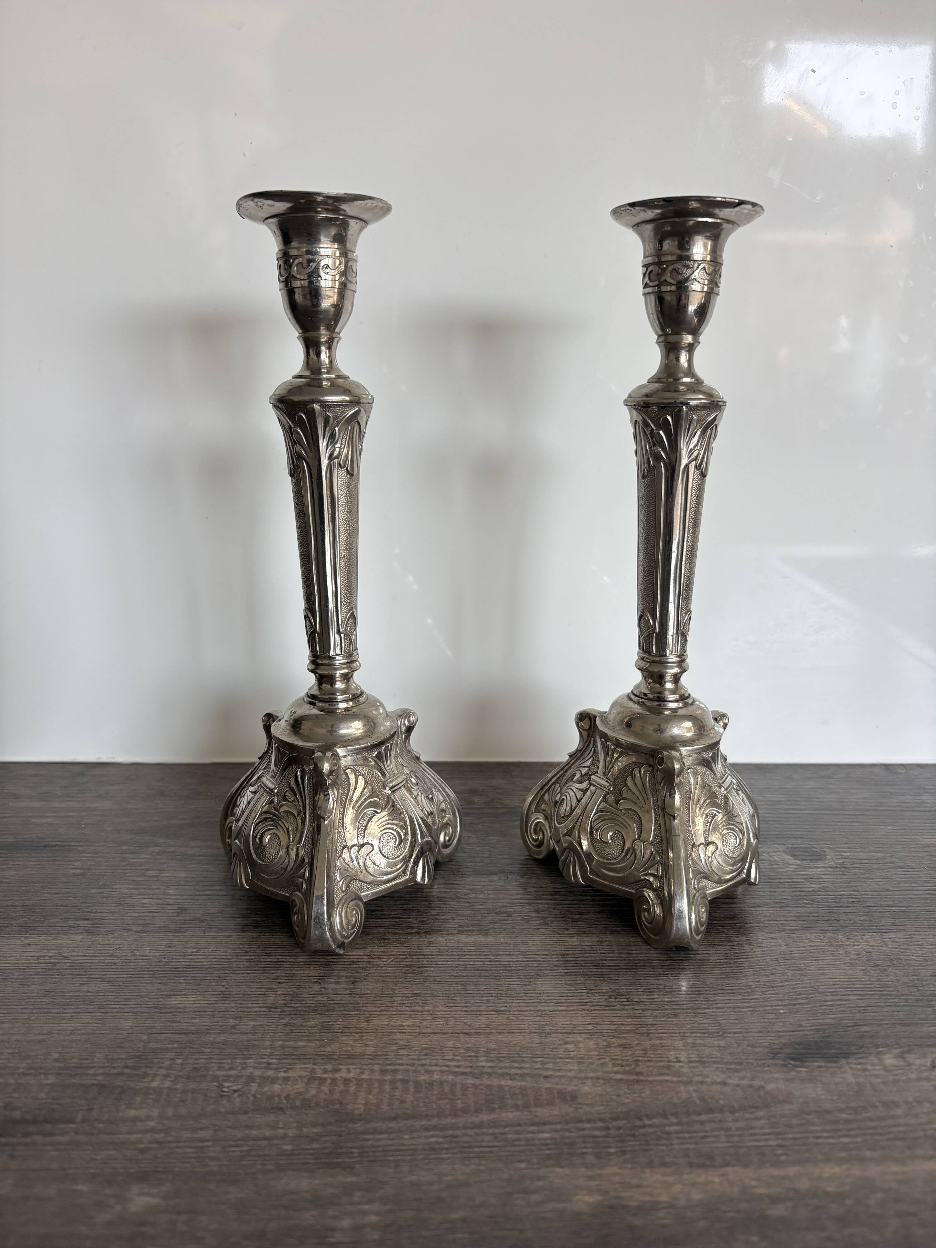 Pair of antique candlesticks