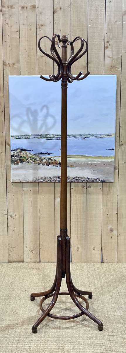 Coat rack early twentieth century in turned beech