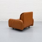Italian Cognac Leather BBB Bonacina Armchair 1970s