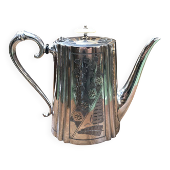 Théière en métal argenté