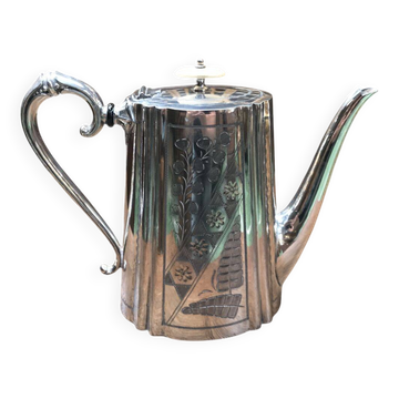 Théière en métal argenté