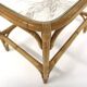Scandinavian glass and rattan coffee table, Sweden, 1960s