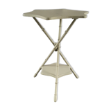 Patinated tripod pedestal table