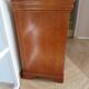 3-drawer chest of drawers with sliding shelf - Louis Philippe style - cherry color