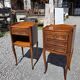 Pair of Louis XV style bedside tables in cherry wood.