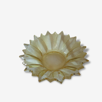 Yellow Daisy glass bowl old