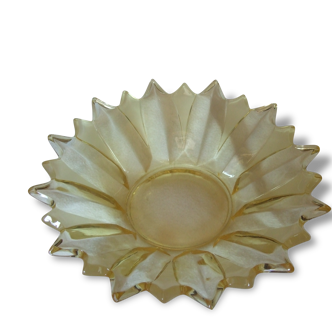 Yellow Daisy glass bowl old