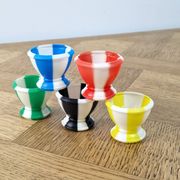 5 coquetiers en forme de diabolo années 60 / 70