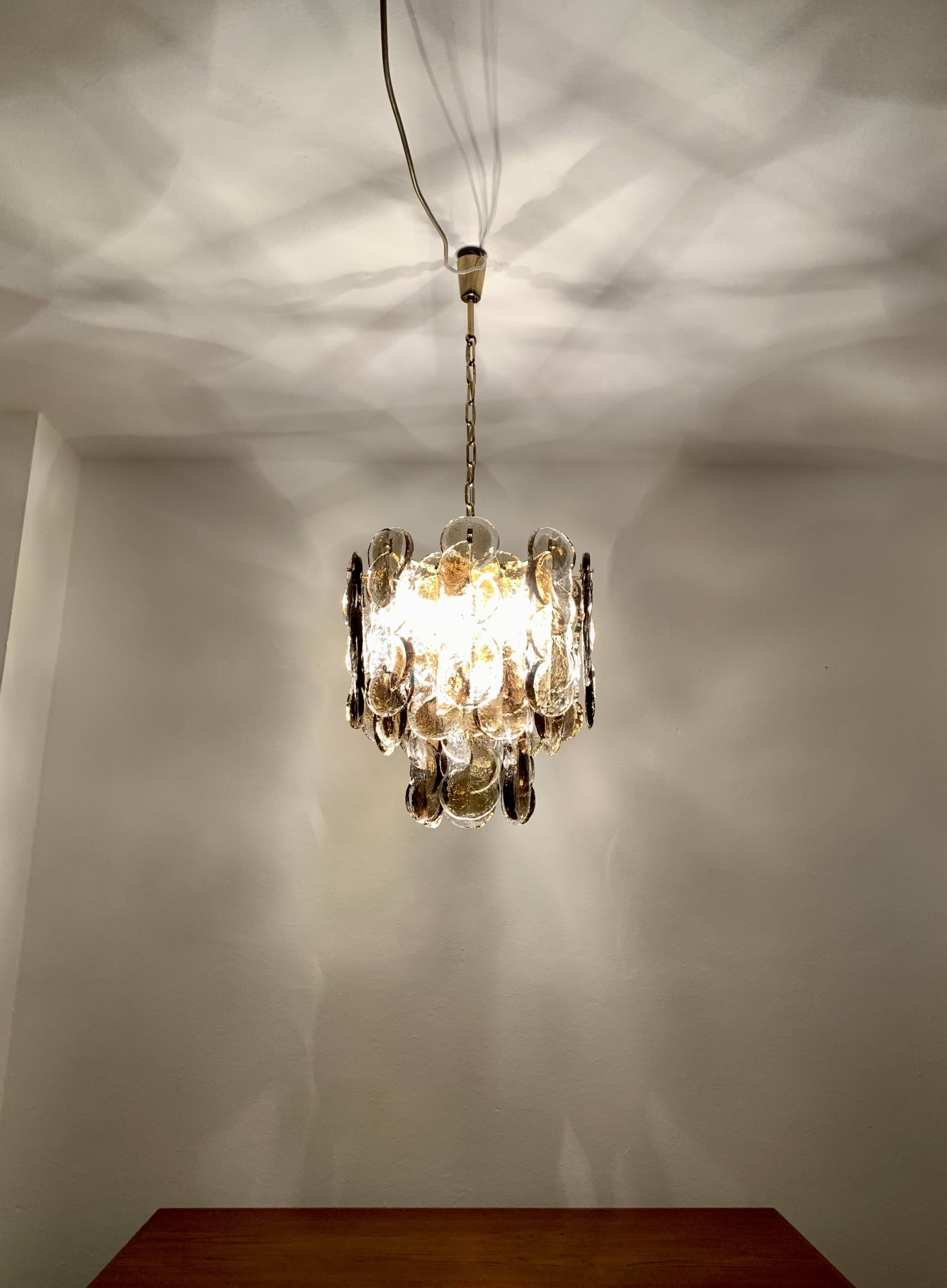 Large smoked glass citrus chandelier by j.t. kalmar