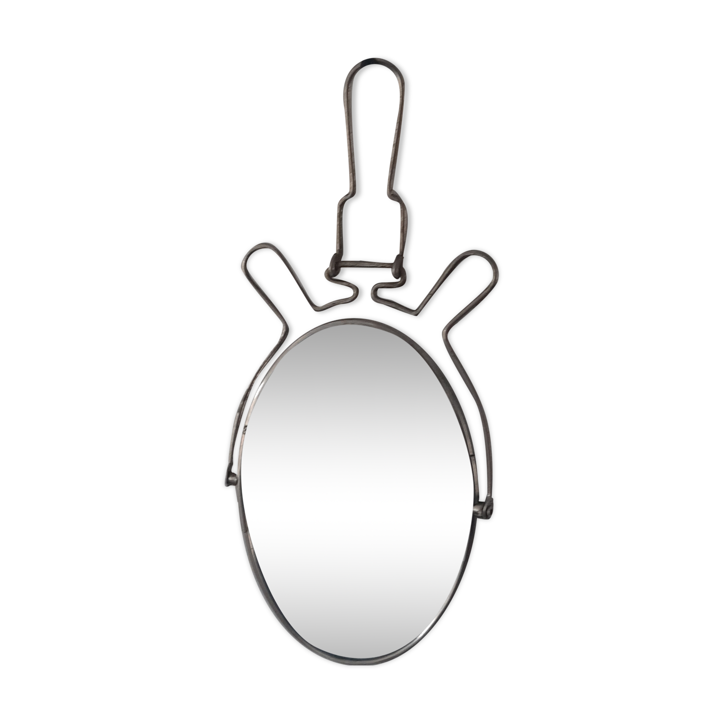 Oval mirror with cat ears