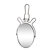 Oval mirror with cat ears