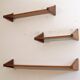 Minimalist mahogany shelves from the 1960s.