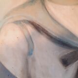 Pastel Old Portrait Of A Child Dated 1921 And Signed