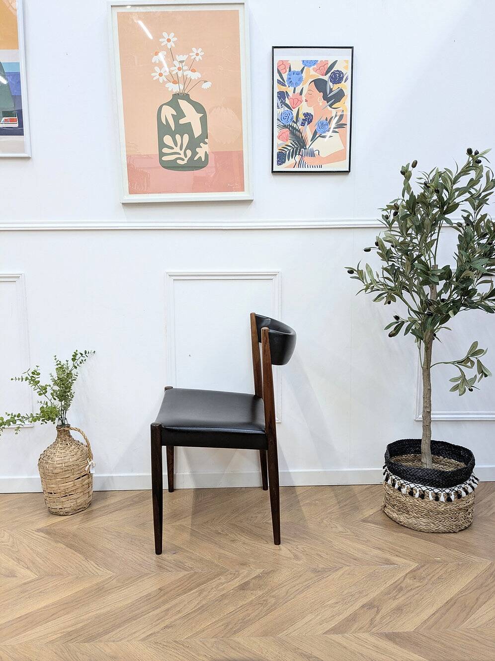 Chaise vintage en palissandre de Rio