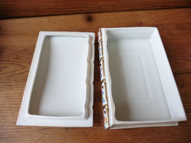 Limoges book-shaped candy box