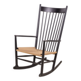 Hans J. Wegner J16 Black Rocking Chair, 1969 FDB