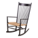 Fauteuil à bascule noir Hans J. Wegner J16, 1969 FDB