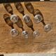 Set of 5 mini liqueur glasses on a stem H10 D8