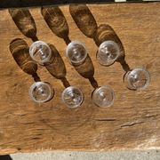 Set of 5 mini liqueur glasses on a stem H10 D8