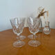 Set of 4 Reims crystal glasses 1950