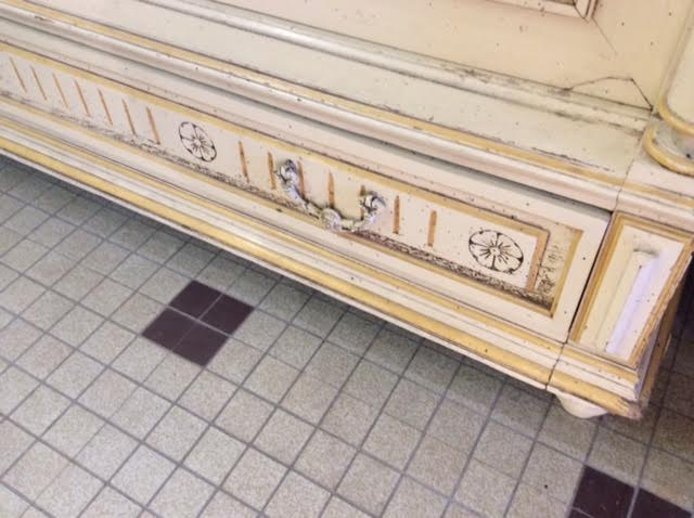 Beige cerused bookcase