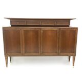 High-Quality Walnut Cabinet in the Style of Paolo Buffa, Italy