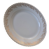 Gold-gilded Limoges porcelain plate