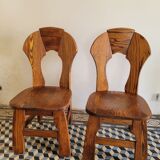 Pair of brutalist chairs