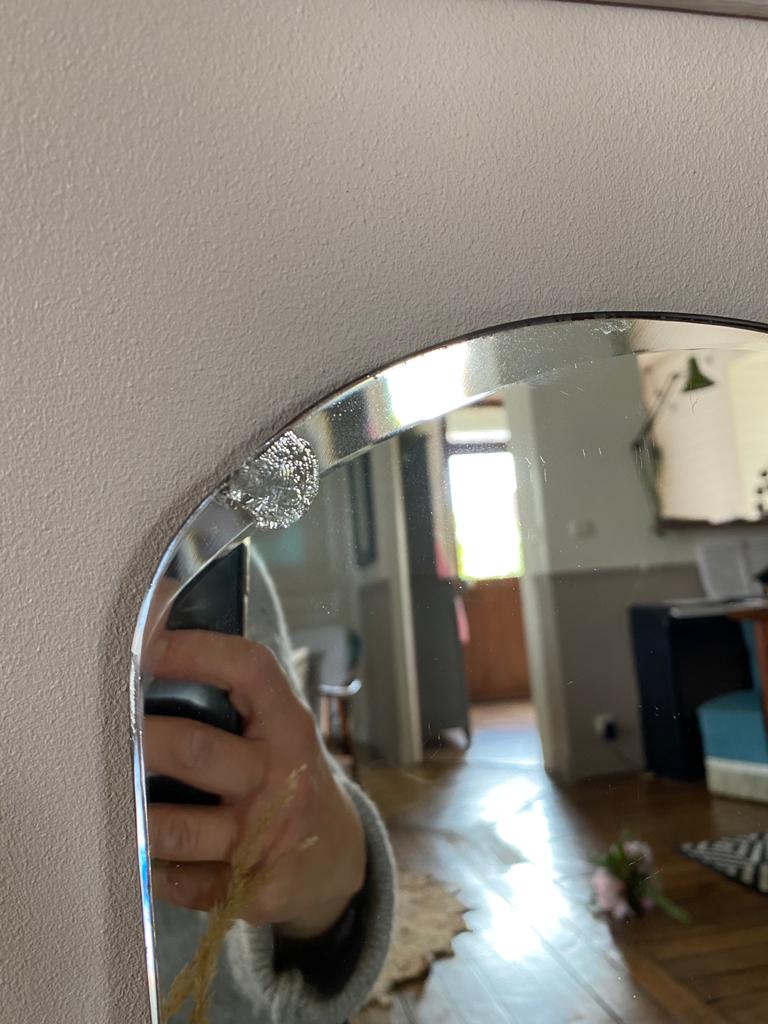 Vintage bevelled mirror 93x63cm