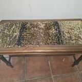 Old walnut piano bench