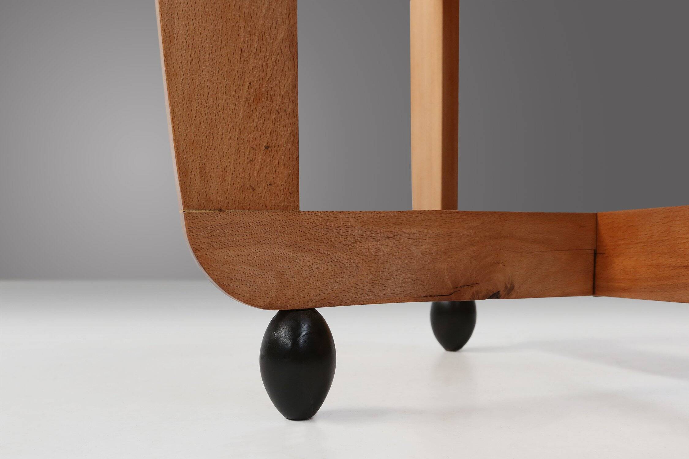 Amsterdam School beech wooden Side Table, The Netherlands 1920s