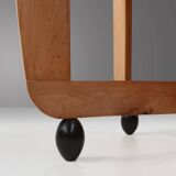 Amsterdam School beech wooden Side Table, The Netherlands 1920s