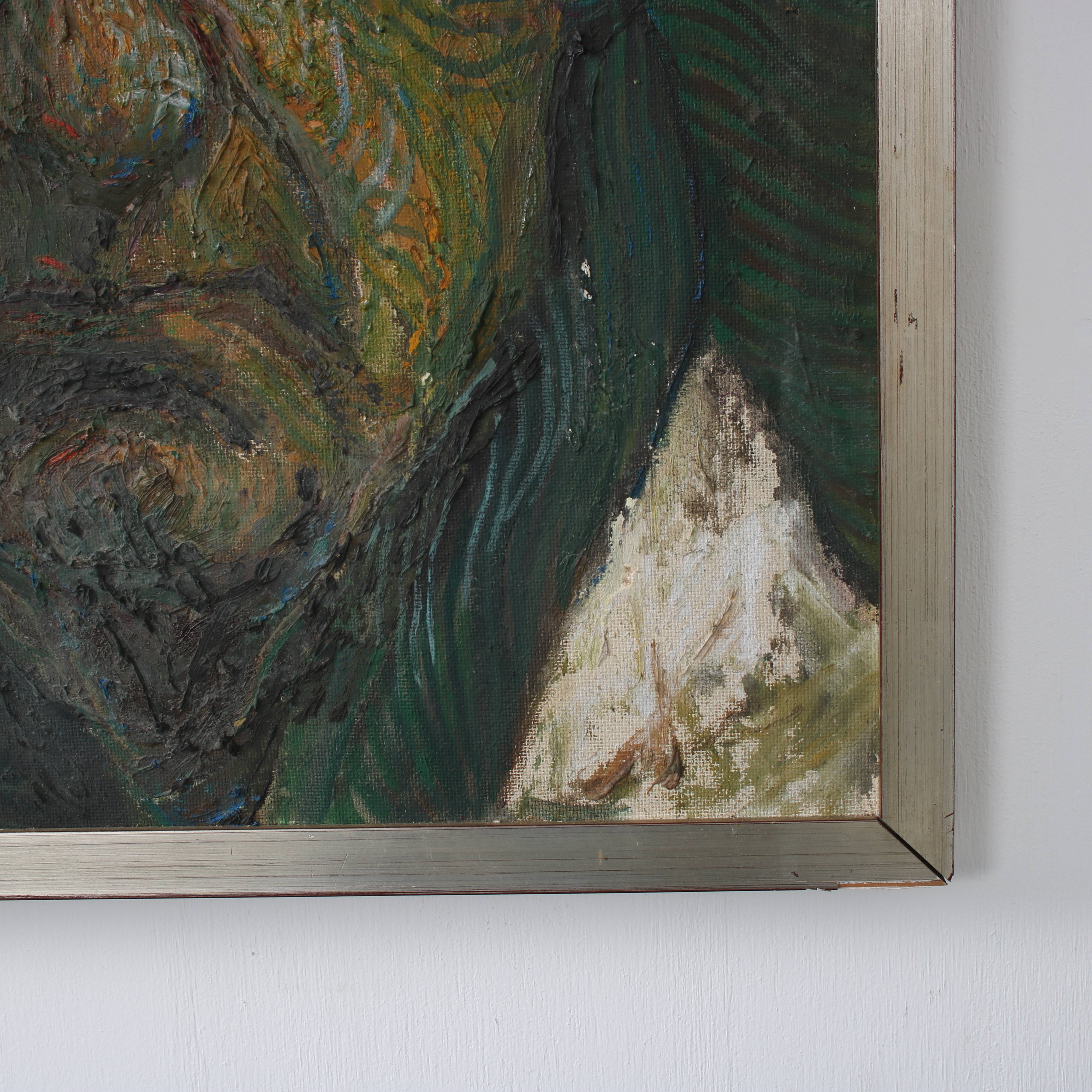 Signed oil painting “Zelfportret” by Paul Citroen, the Netherlands, 1965