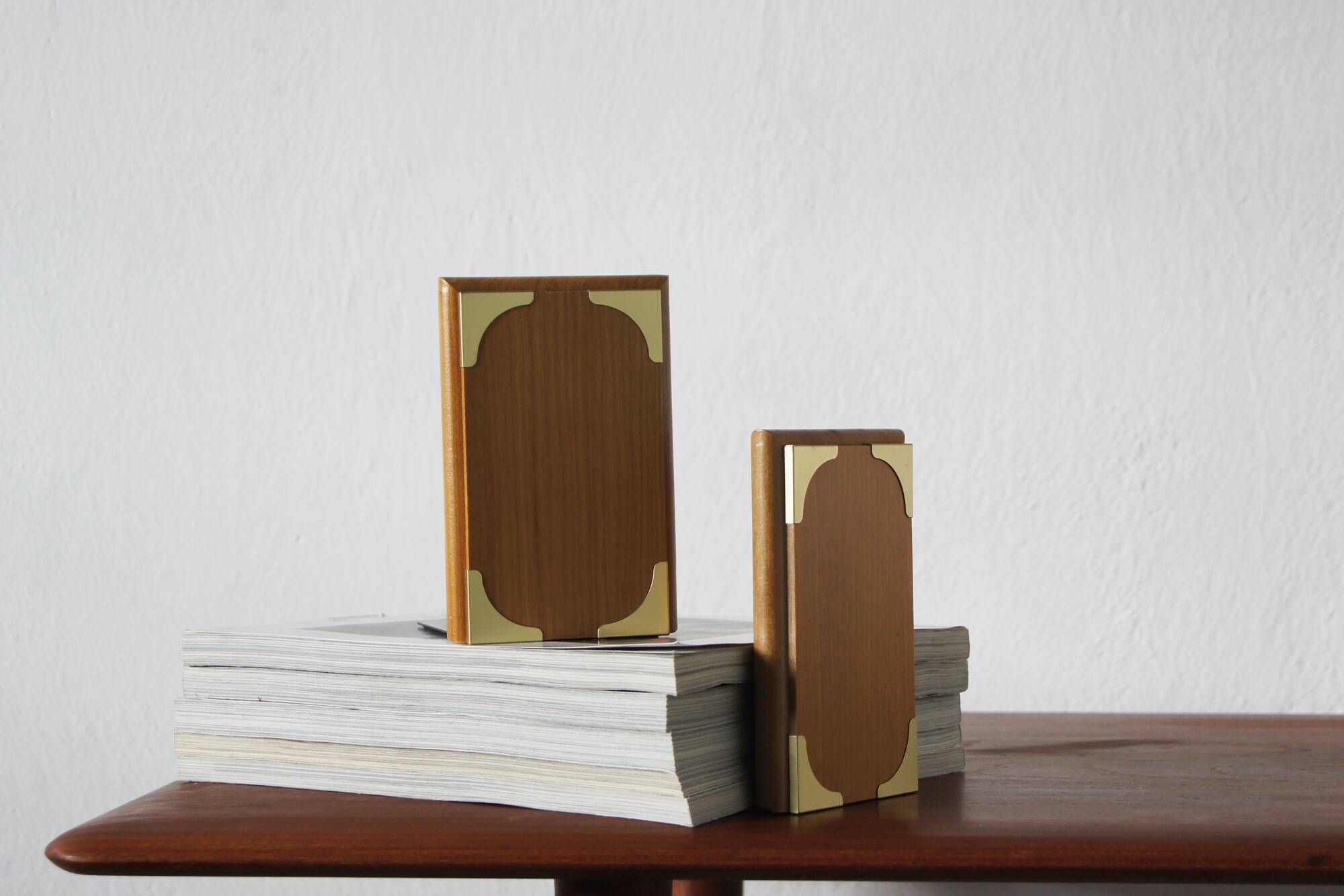 Mid-Century Wooden Bookends, 1960s, Set of 2