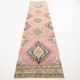 3x12 Soft Pastel Pink Turkish Runner Rug, 85x383Cm SK 5659