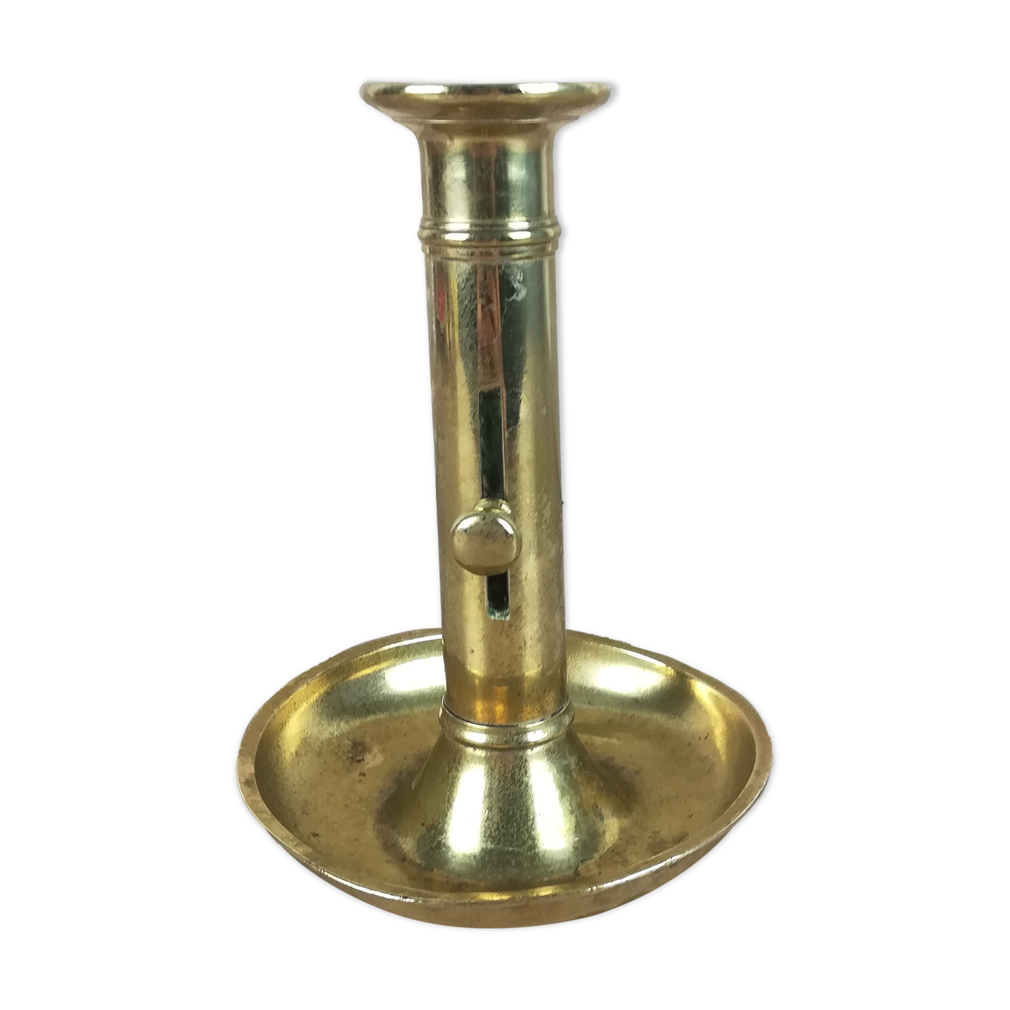 Brass pusher candle holder