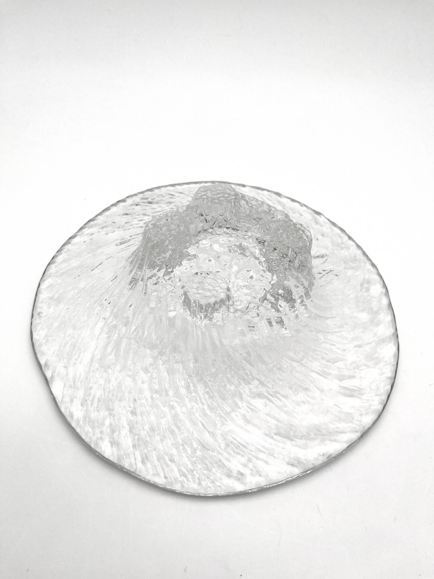 Coupe Tapio Wirkkala Iittala Avanti Crystal Givre Brutalist 25cm