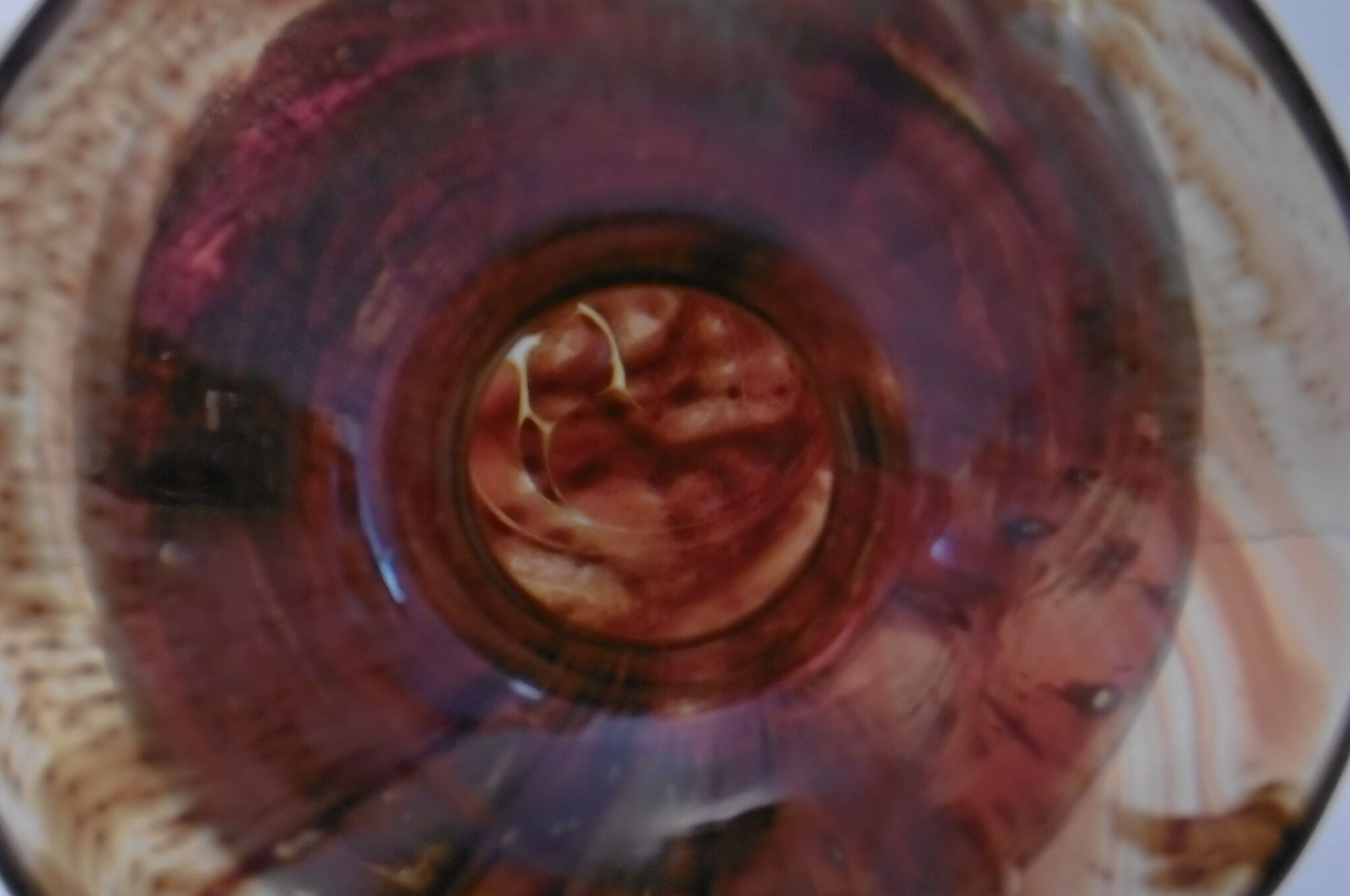 Amber-colored vase by Mdina