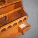 Vintage wood cabinet, high shelf, kitchen storage, countryside