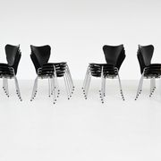 Chaises de salle à manger 'Butterfly' Arne Jacobsen 3107 Fritz Hansen Danemark 1967