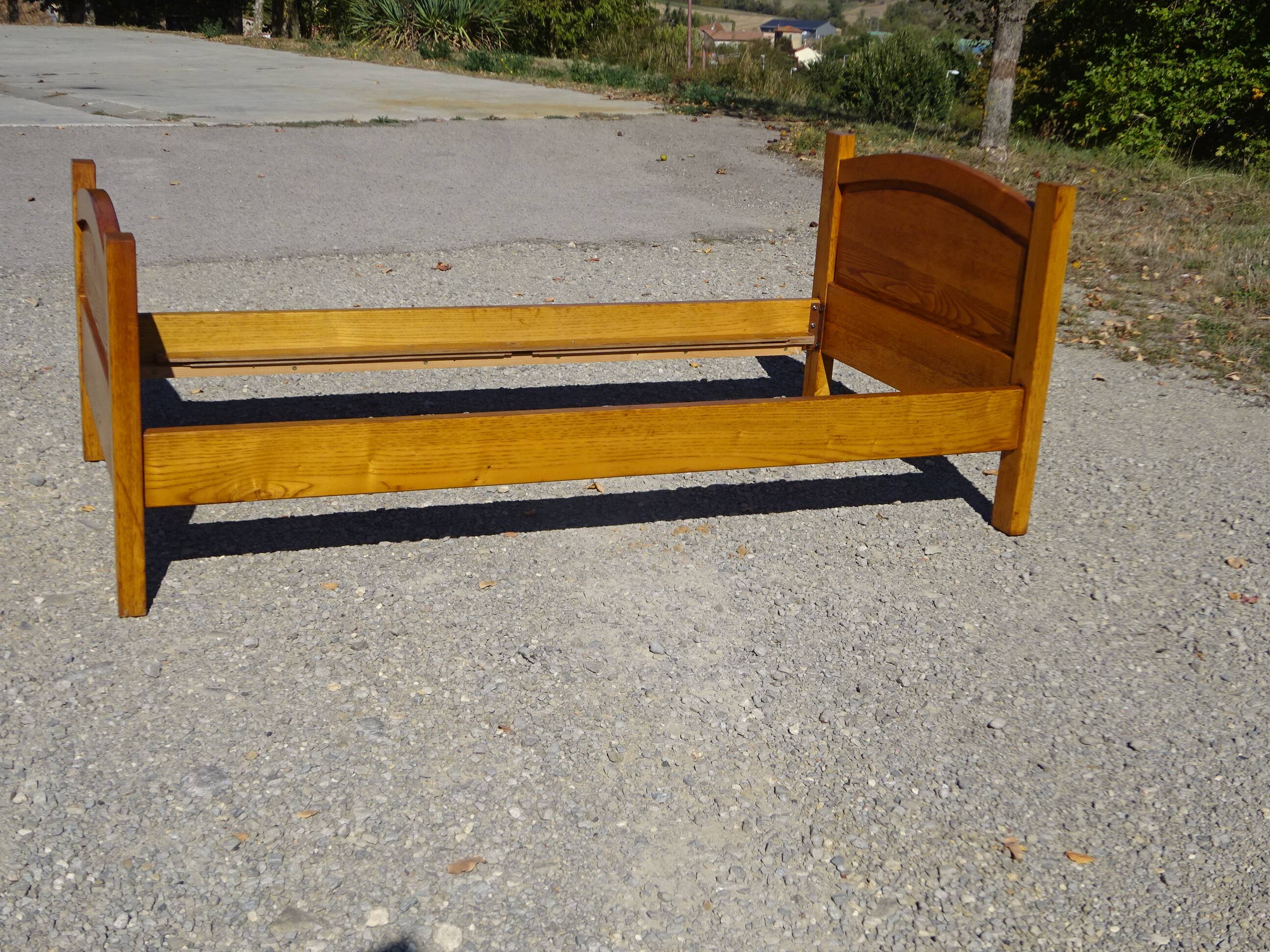 Solid oak bed, 1 place 90x190 cm
