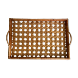 Vintage rattan tray