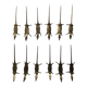 Set of 12 Bronze Knife Rests African Art Handcrafted Crocodiles