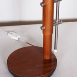 Table lamp, beech galvanized metal, fully functional, czechia, 1960s