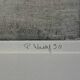 Surrealist and minimalist monotype painting signed by Pierre WASSEF - 1990